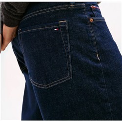 Plaid-Lined Straight Loose Jean