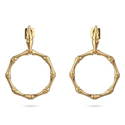 Серьги Бамбук (покрытие золото), Есть комплект