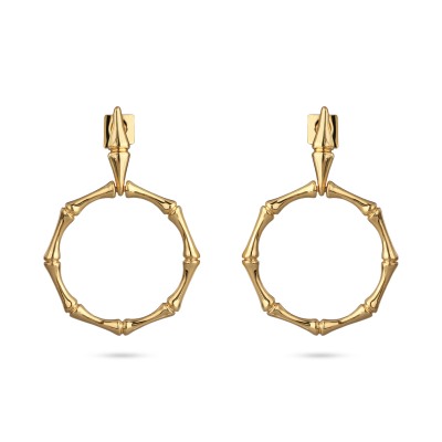 Серьги Бамбук (покрытие золото), Есть комплект