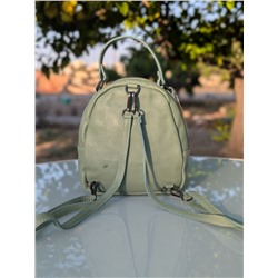 Итальянская сумка - рюкзак из натуральной кожи от AB Zapatos mochila NAPA menta АКЦИЯ