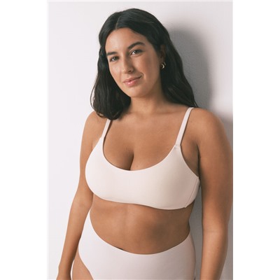 Sujetador tipo top algodón rosa