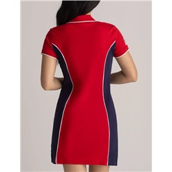SIDE PANEL FLAG POLO DRESS
