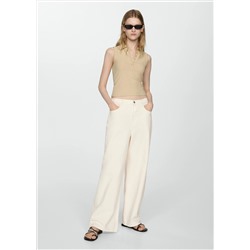Jeans wideleg loose tiro bajo