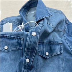 Мужская джинсовая рубашка с эффектом состаривания   Brunell*o Cucinell*i