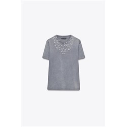 JEWEL FADED-EFFECT T-SHIRT