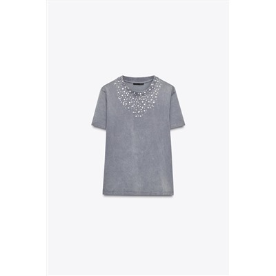 JEWEL FADED-EFFECT T-SHIRT
