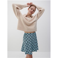 Patterned mini skirt