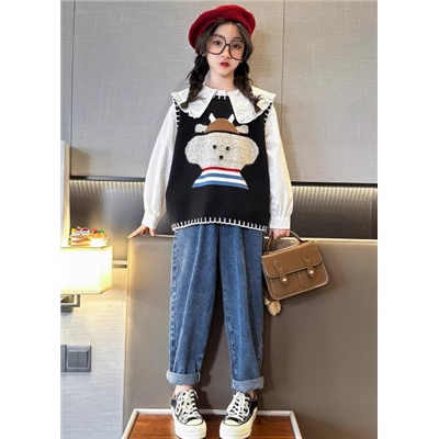 Комплект для девочек осень 2025 в корейском стиле