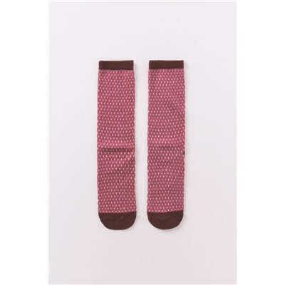 Calcetines largos lurex granate