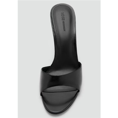 Sandalia piel tacón cuña