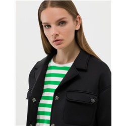 Siyah Regular Fit Örme Ceket