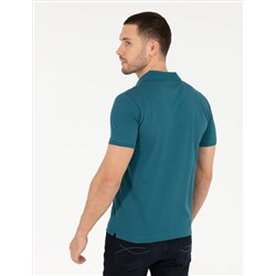 Yeşil Slim Fit Polo Yaka Merserize Tişört