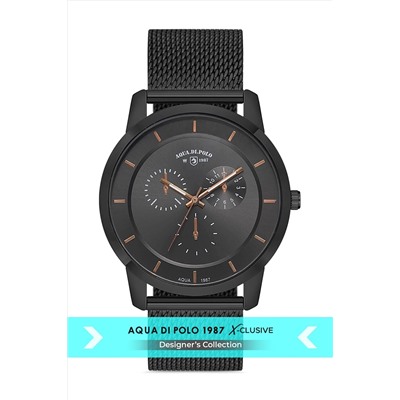 Aqua Di Polo 1987 Erkek Siyah Metal Kol Saati Apwa043502 APWA0435