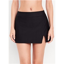 High-Waisted Matte Swim Skirt