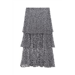 Falda midi Negro y blanco