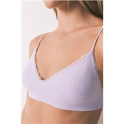 Sujetador top Seamless encaje lila