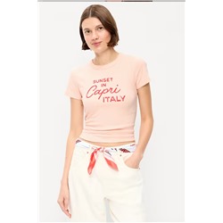 Snug Crew-Neck Ribbed T-Shirt