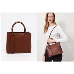 Bolso de piel Mini Fara Marrón