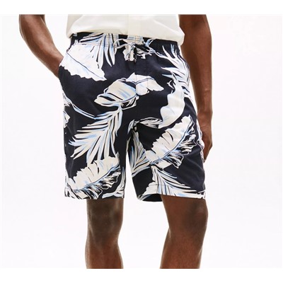 Relaxed Fit 7" Banana Leaf Print Short