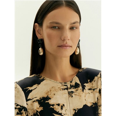 Платье с абстрактым принтом, PL1693/carn