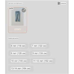 Весенние новинки ZAR*A 2024 классические джинсы для мальчиков