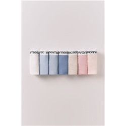 Pack 7 tangas algodón logo