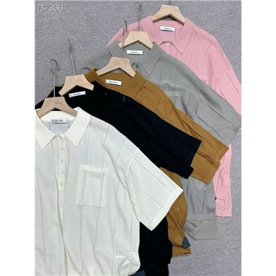 Вязаное поло с коротким рукавом (5 цветов) Макс Мар*а