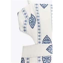 MIDI DRESS WITH CUT-OUT EMBROIDERY