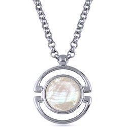 Кулон Амфитрита (перламутр 50мм; покрытие родий) 85-90см, Есть комплект