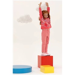 Çocuk Nar Çiçeği Bisiklet Yaka Sweatshirt