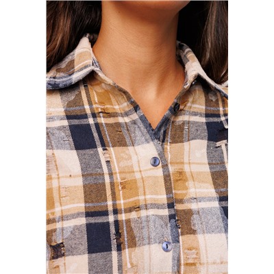 Рубашка в клетку с длинным рукавом 418