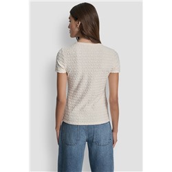 LOGO JACQUARD SHORT SLEEVE CREW NECK TEE