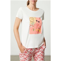 Камилла футболка экрю