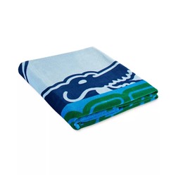 Lacoste Home Cropped Croc Logo Cotton Beach Towel