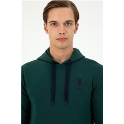 Erkek Koyu Yeşil Basic Sweatshirt