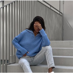 Повседневный женский осенне-зимний  вязаный свитер