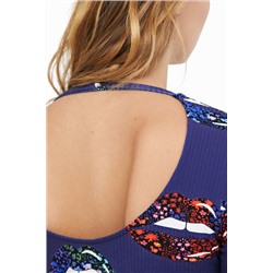 Camiseta canalé escote espalda