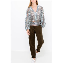 Blusa Azul y naranja