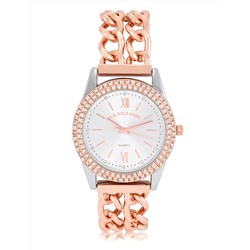 LADIES CLASSIC ROSE GOLD LINK BRACELET WATCH