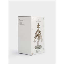 Статуэтка, 15 см, с подвесками, стекло, серебристая, Ель с игрушками, Event