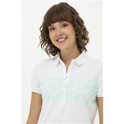 Kadın Su Yeşili Polo Yaka Tişört