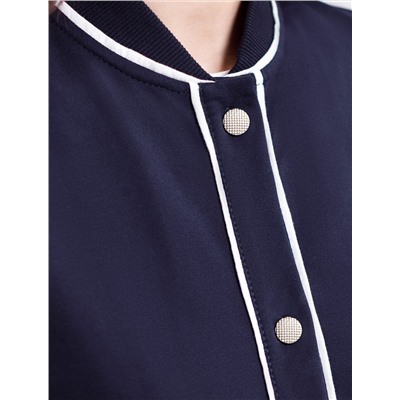 Бомбер среднего объема на пуговицах из футера двухнитки с эластаном