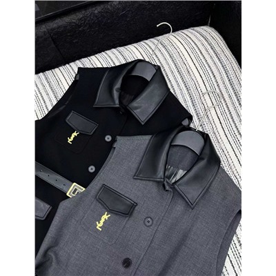 Стильный женский жилет с лацканами  Yve*s Sain*t Lauren*t