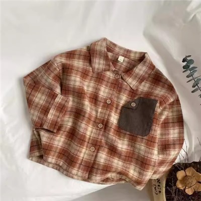 Рубашка для мальчиков в клетку