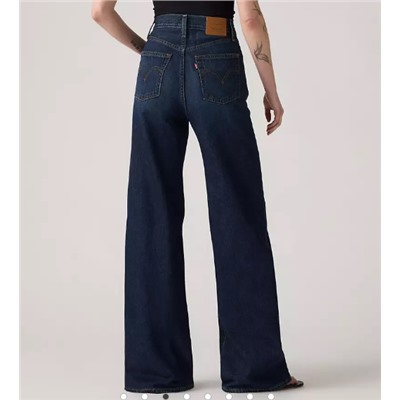 Ribcage Wide-leg Linen+ Denim Women's Jeans