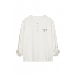 Camiseta manga larga 100% algodón blanca