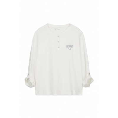 Camiseta manga larga 100% algodón blanca