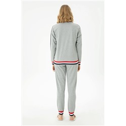 Kadın Gri Melanj Pijama Takımı