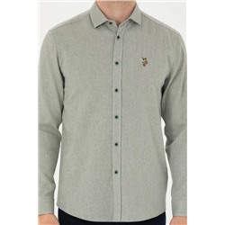 Erkek Yeşil Uzun Kollu Gömlek