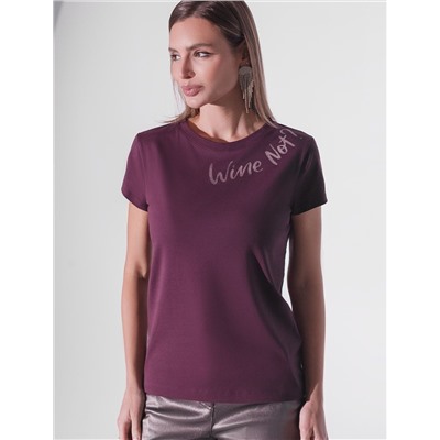 Нарядная футболка с блестящим принтом